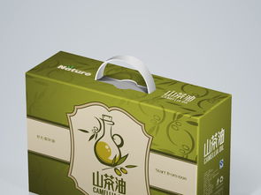 绿色经典山茶油礼盒包装设计模板图片素材 高清ai下载 9.15MB 生鲜包装大全